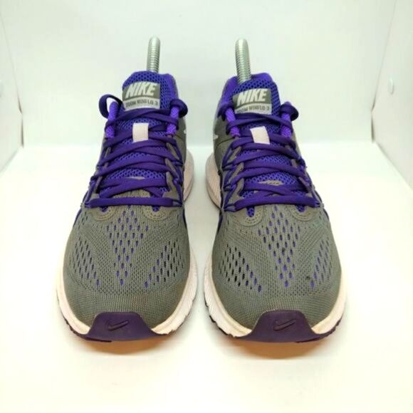 Nike Zoom Winflo 3 Running Sneakers Shoes Women's Size 6 Purple Grey Nike Colorf - Picture 3 of 9